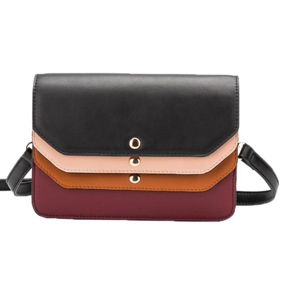Melie Bianco Crossbody Bag Multiple Flaps Vegan Leather Women’s Bag New - Picture 1 of 12